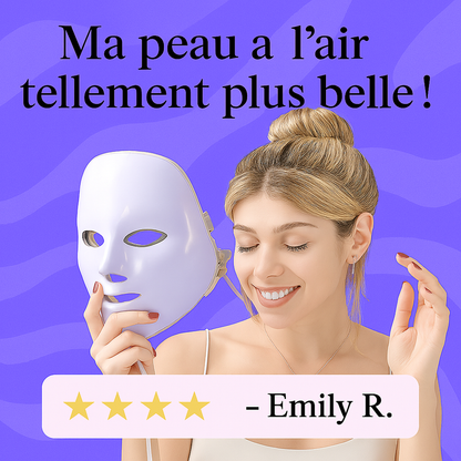 Masque LED Thérapie Lumière – Soin visage professionnel à domicile